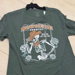 Awake Skeleton Graphic Green Tee